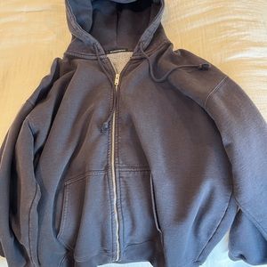 Navy blue Brandy Melville Oversized zip up hoodie